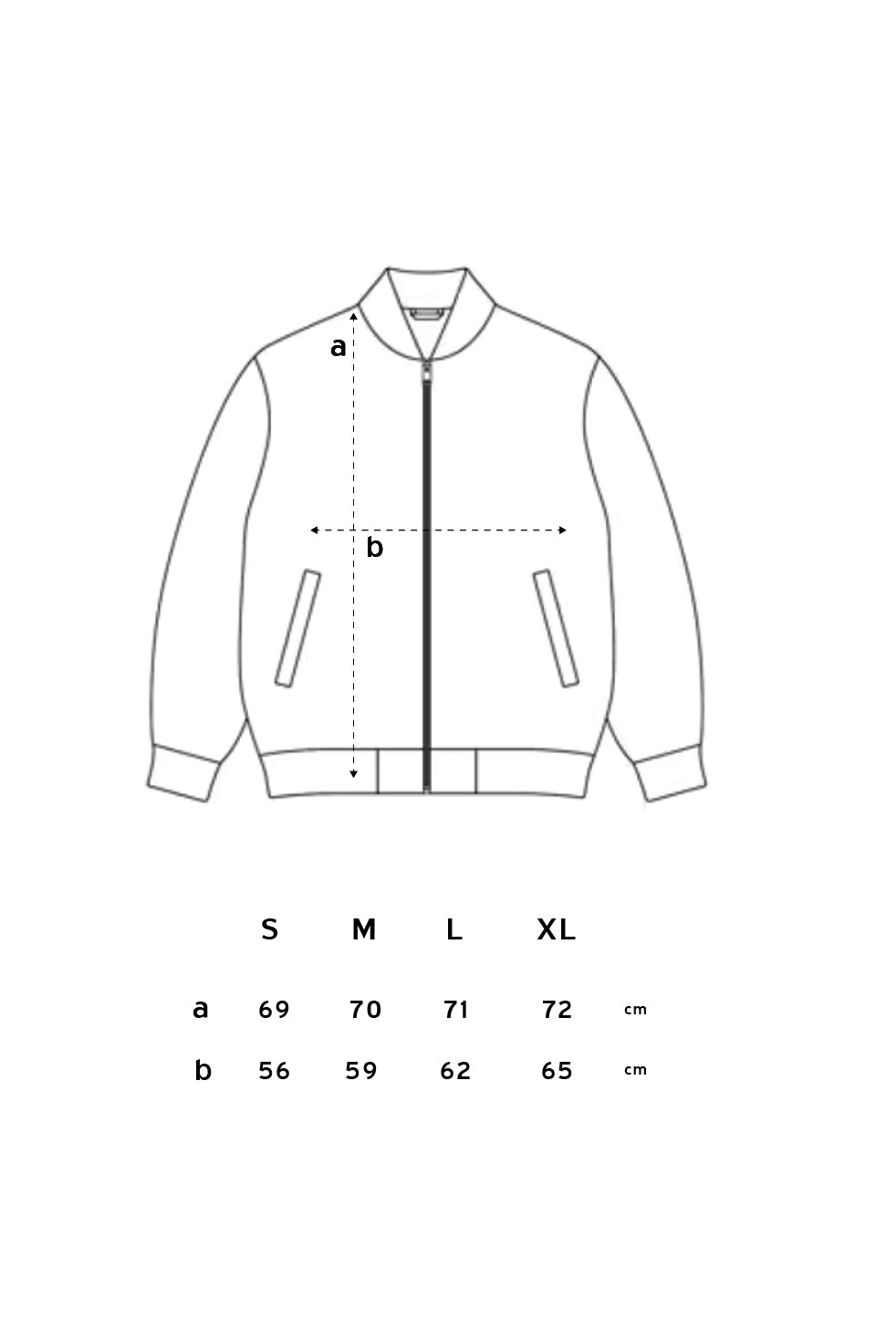 Guía de tallas BOMBER CAMEL