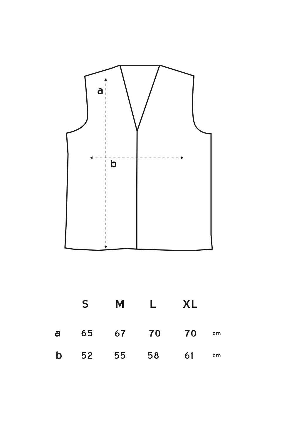 Guía de tallas WOOL VEST