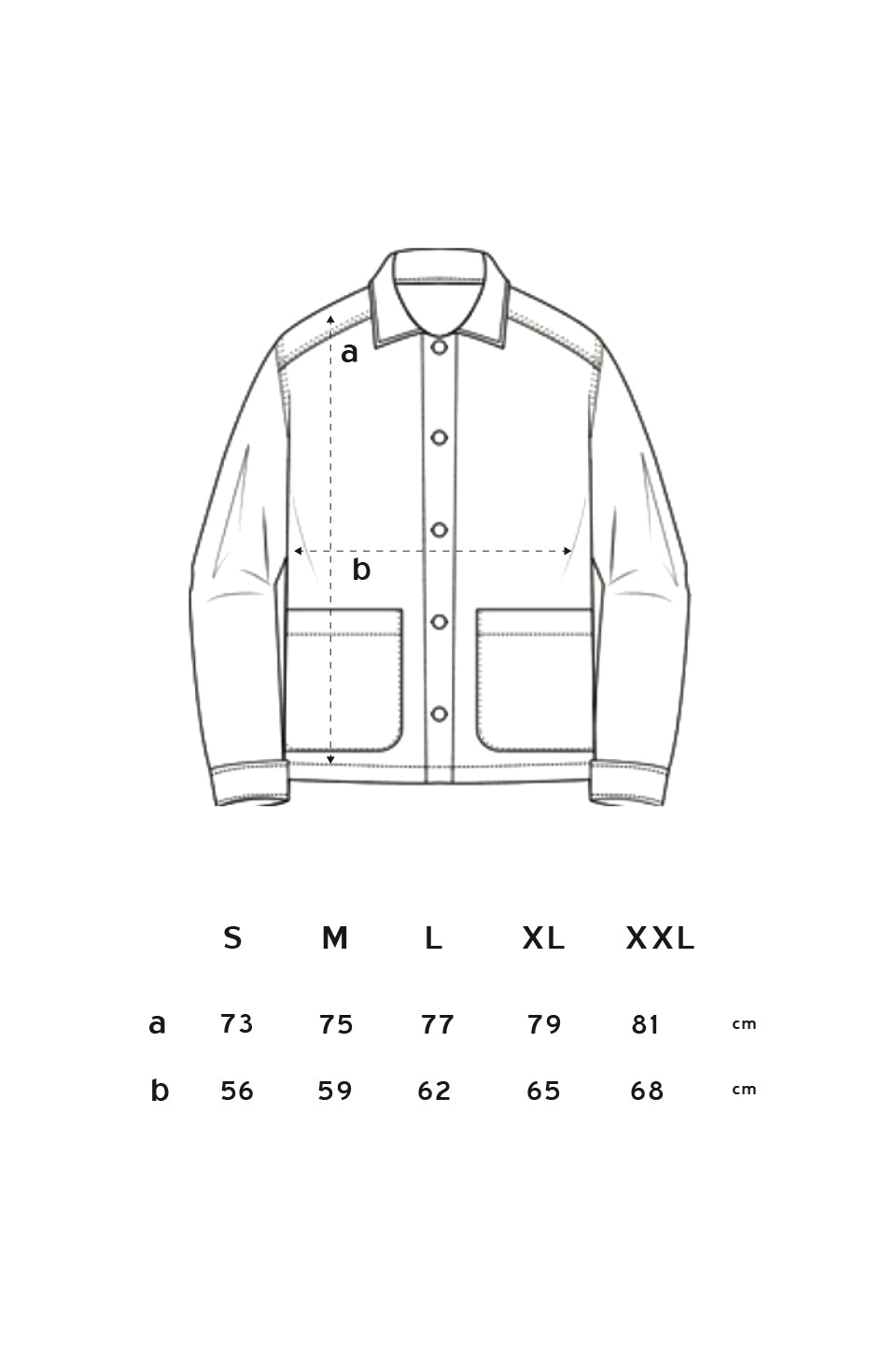 Guía de tallas WORKER JACKET